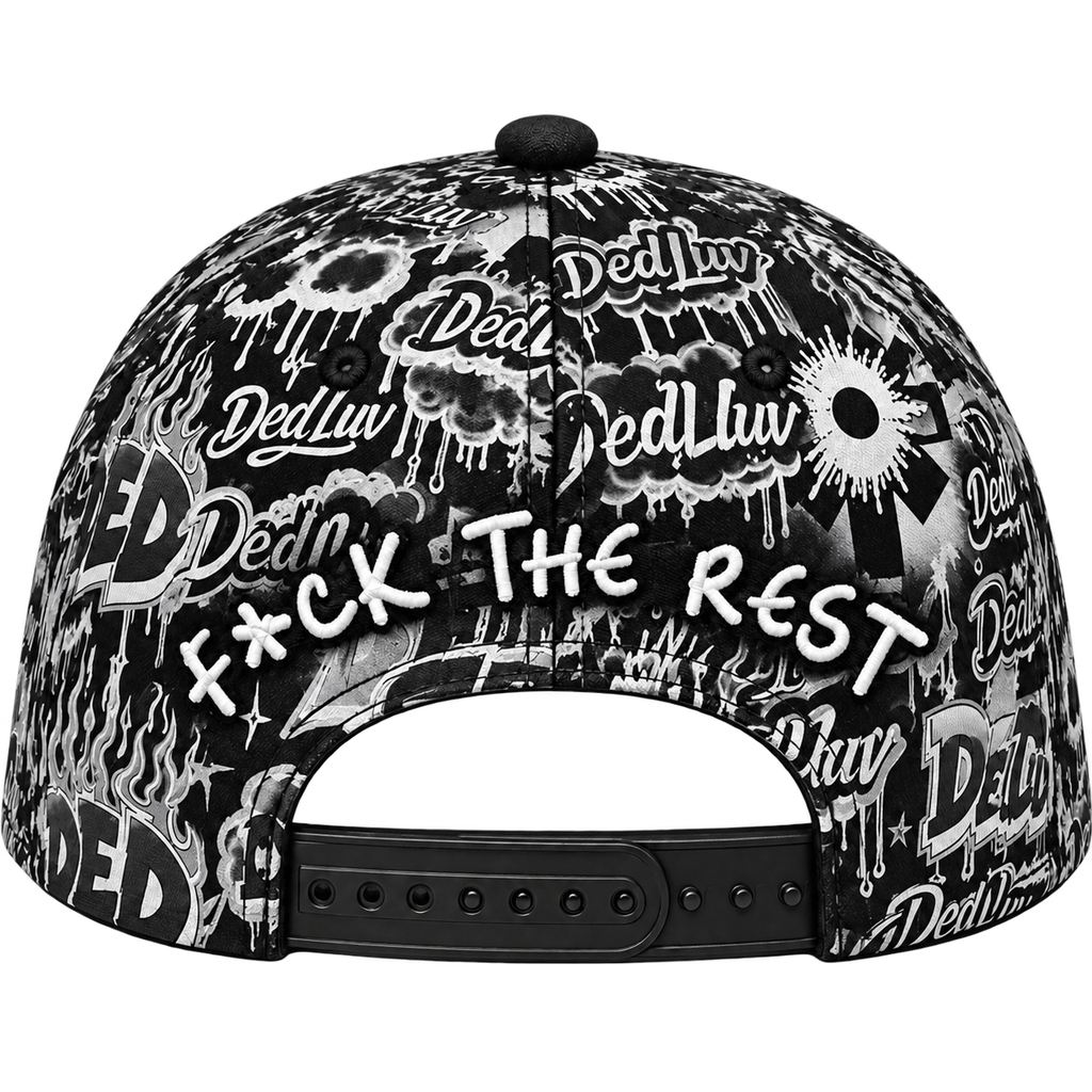 Black Graffiti Ded Snapback
