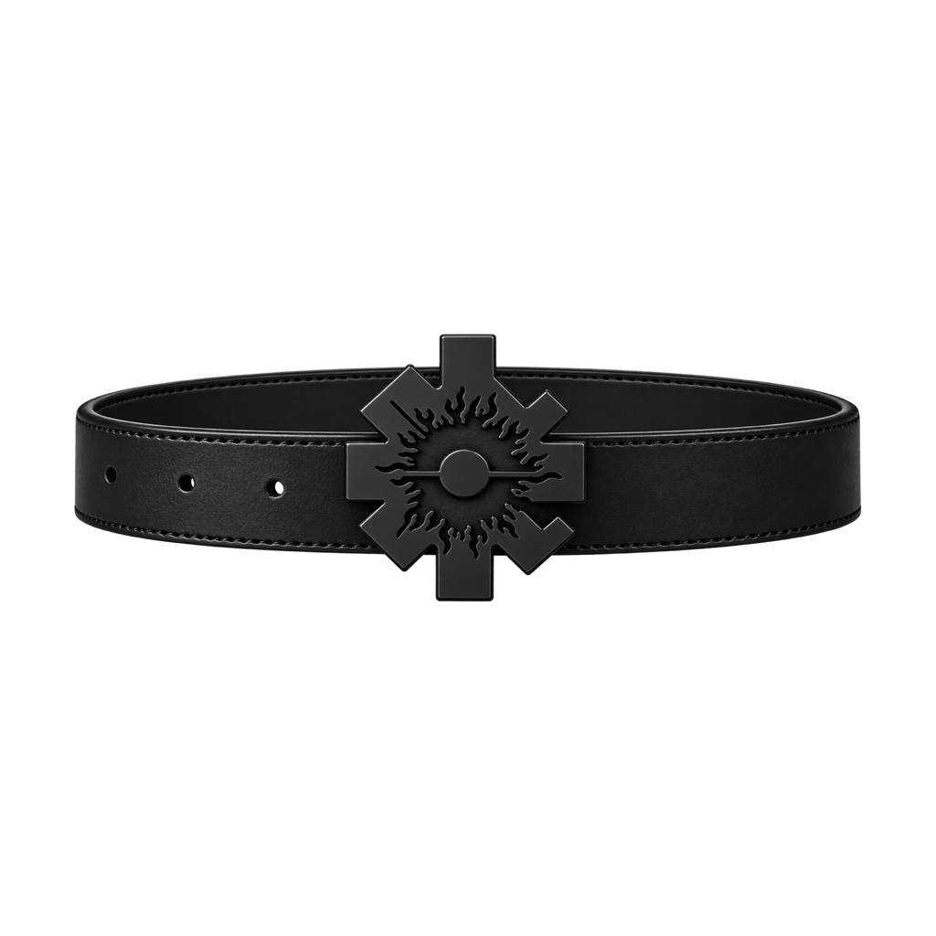 Leather Logo Belt (Black)