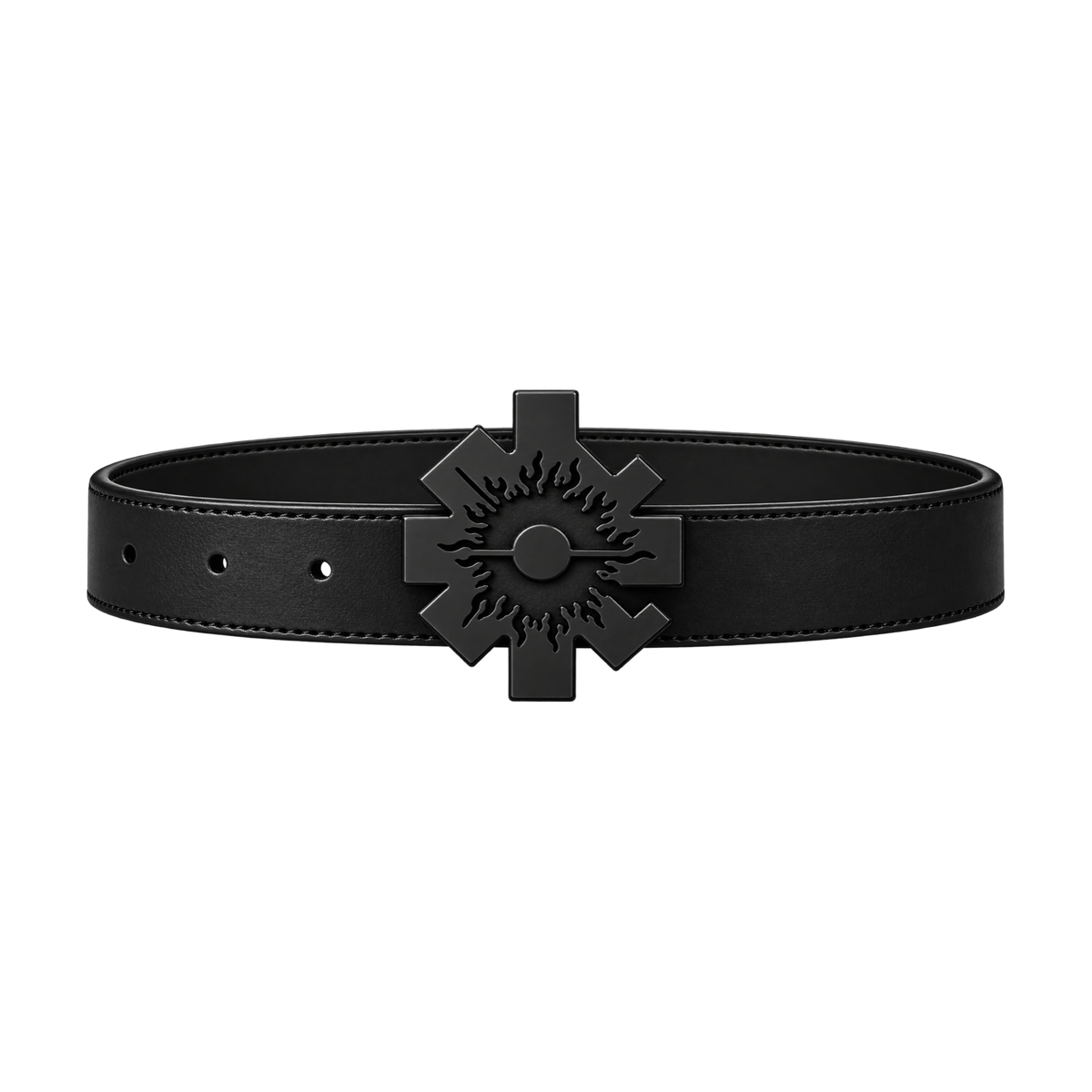 Leather Logo Belt (Black)