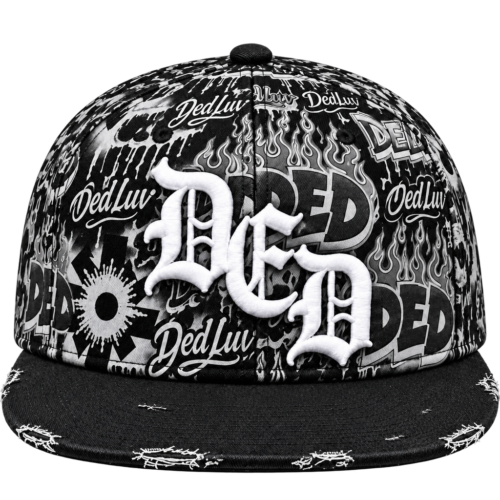 Black Graffiti Ded Snapback