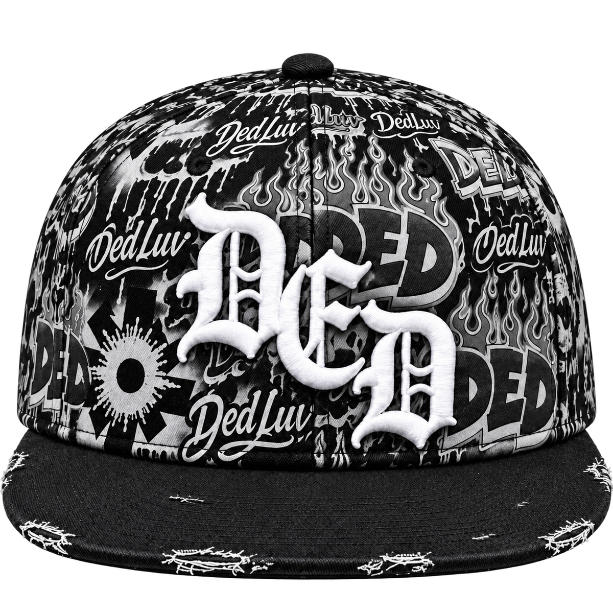 Black Graffiti Ded Snapback