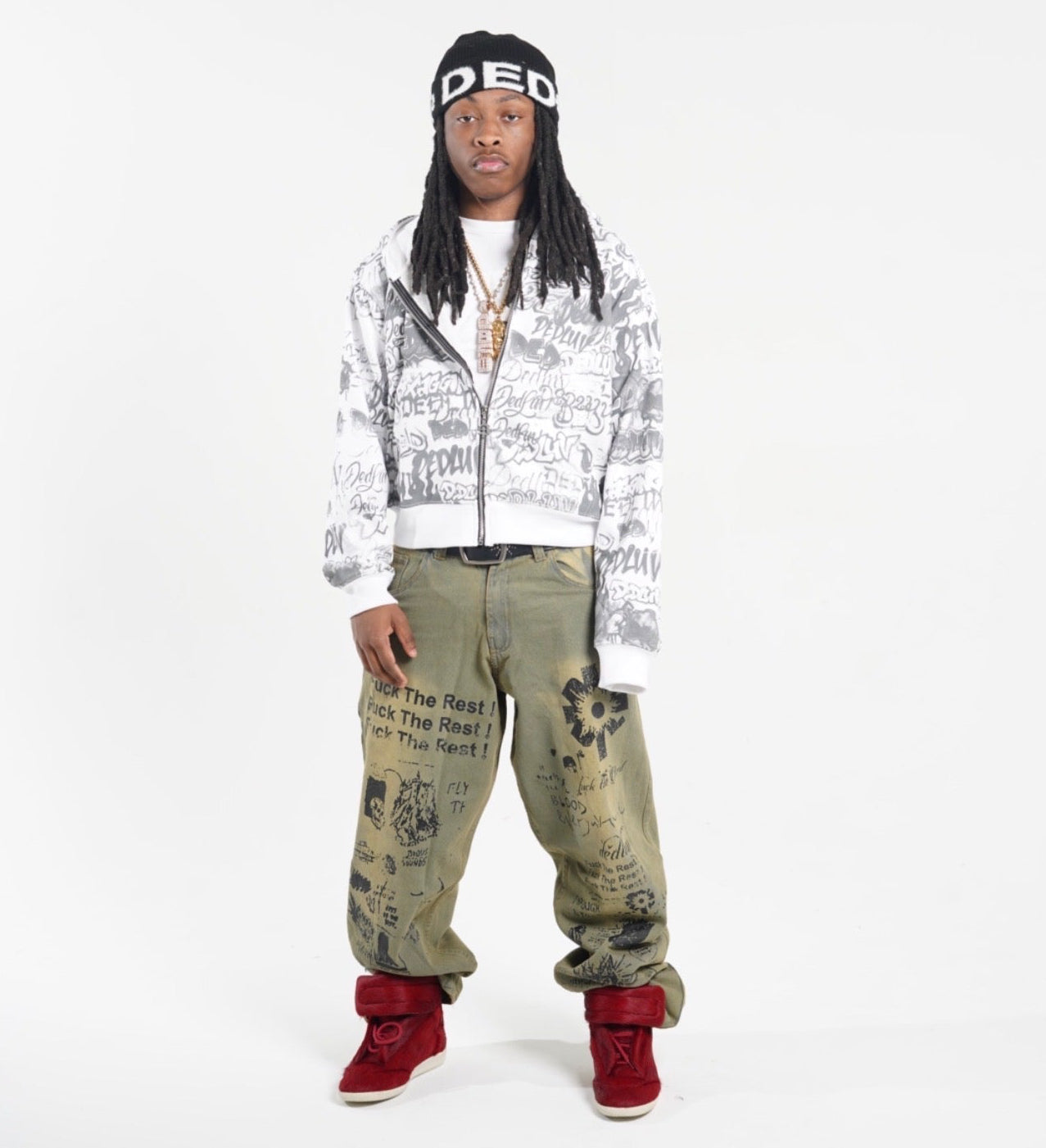 Graffiti Zip Up (White)