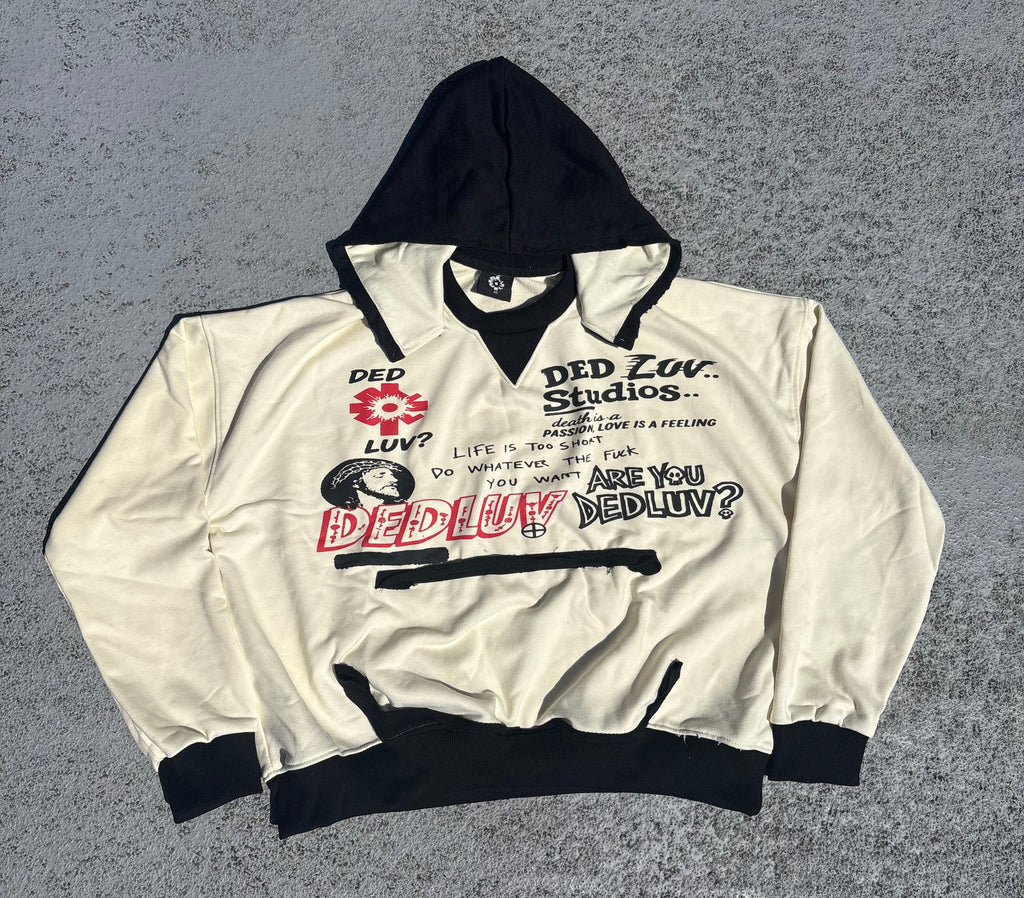 Death&Love Distressed Hoodie