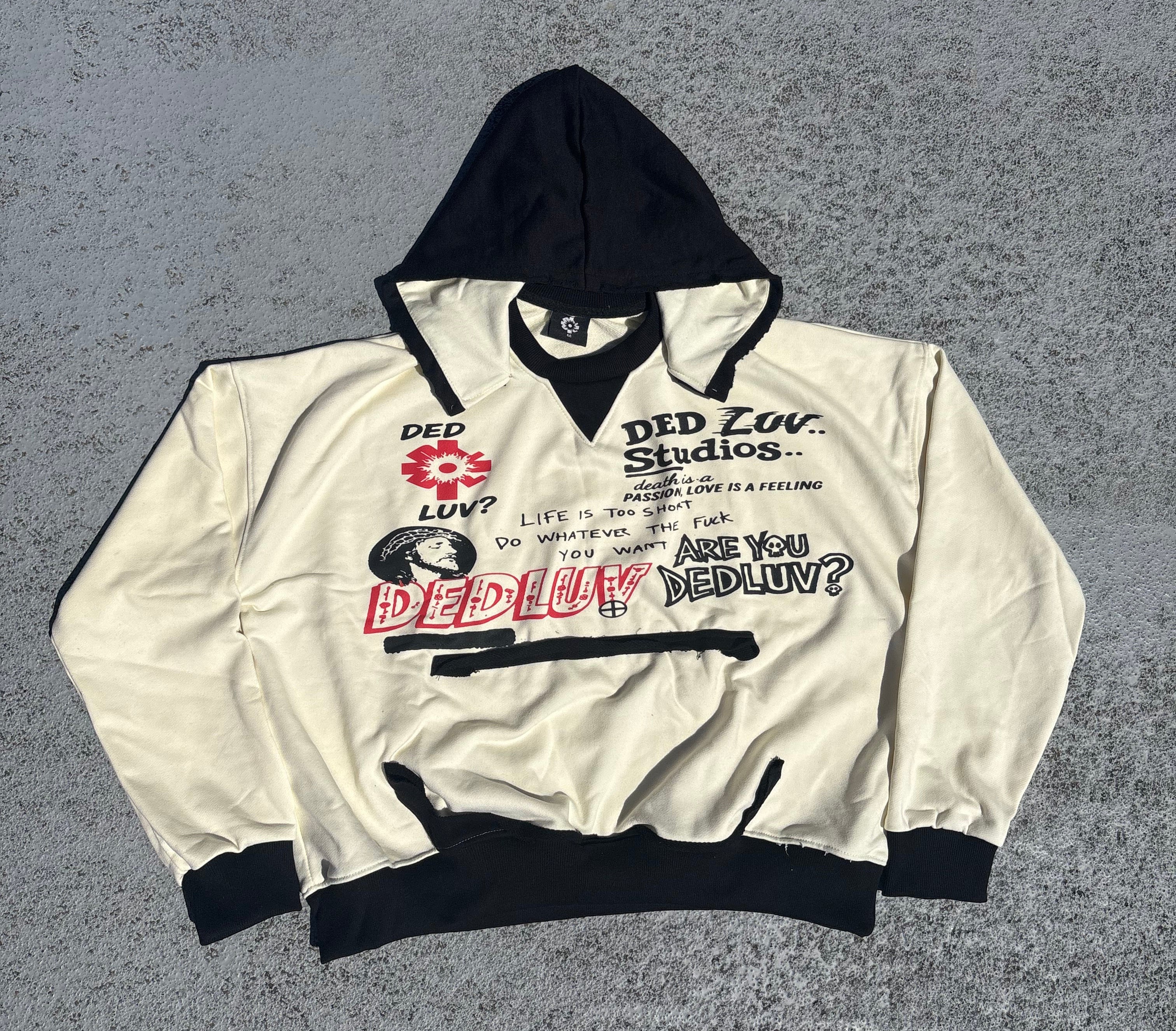 Death&Love Distressed Hoodie