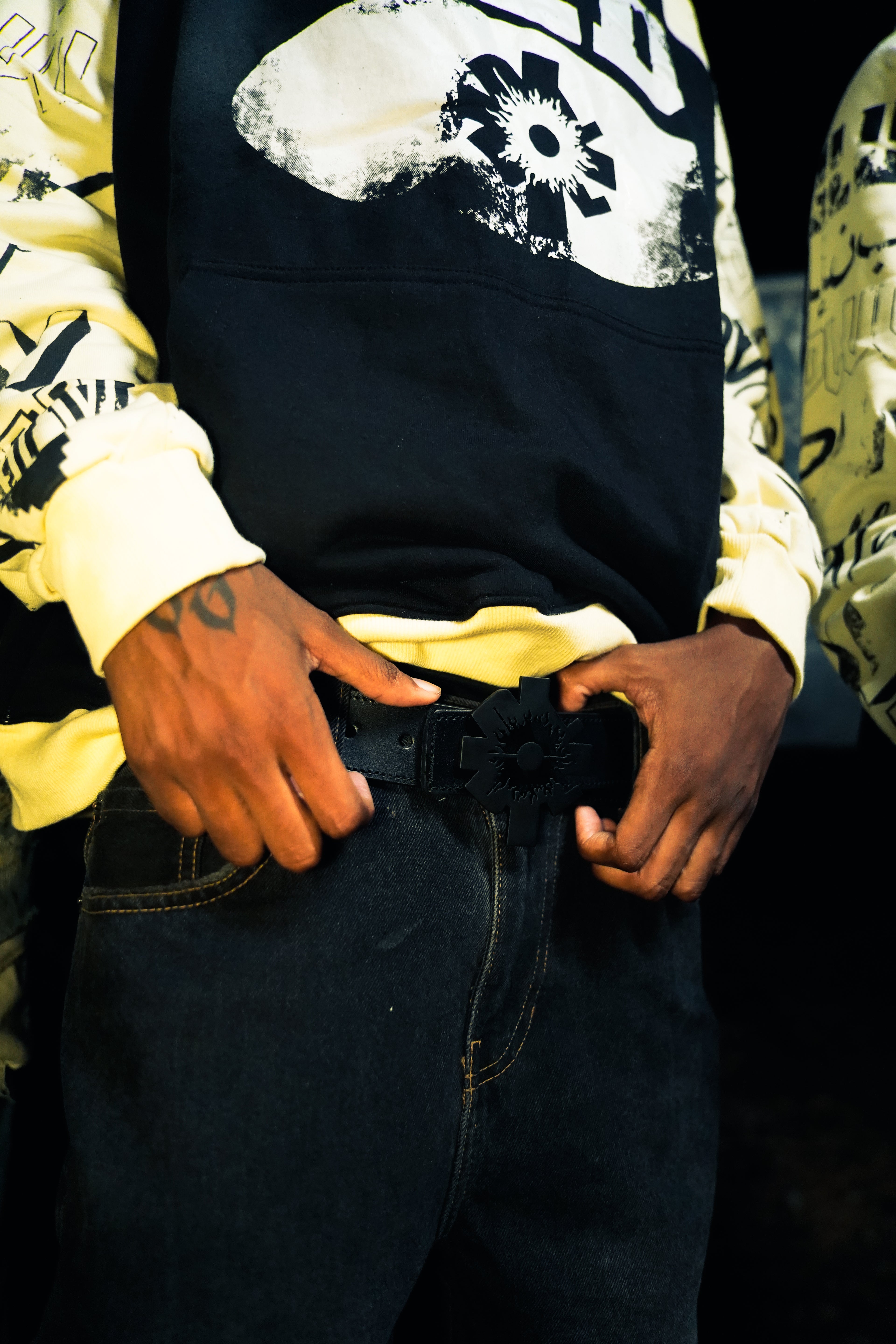 Leather Logo Belt (Black)