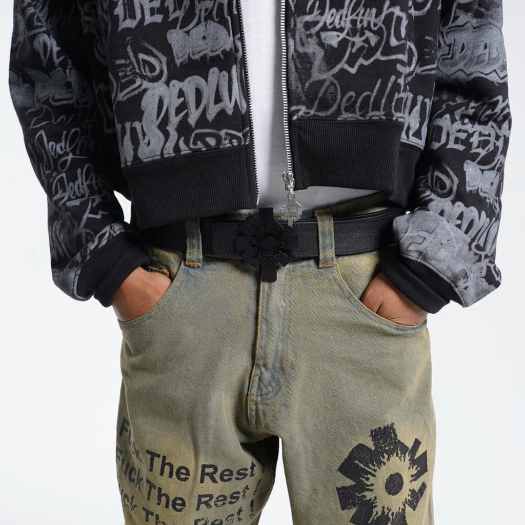 Leather Logo Belt (Black)