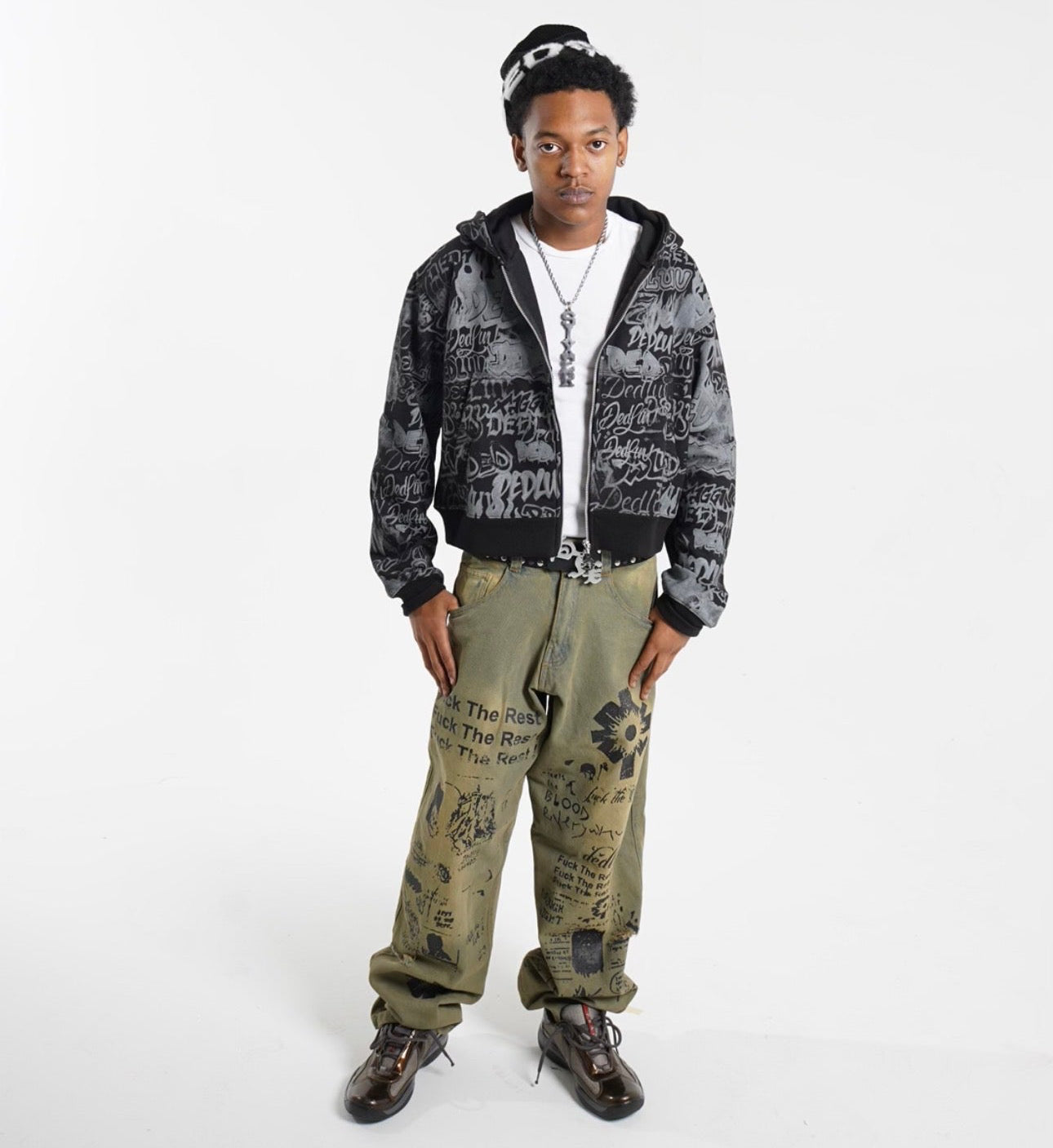 Graffiti Zip Up (Black)