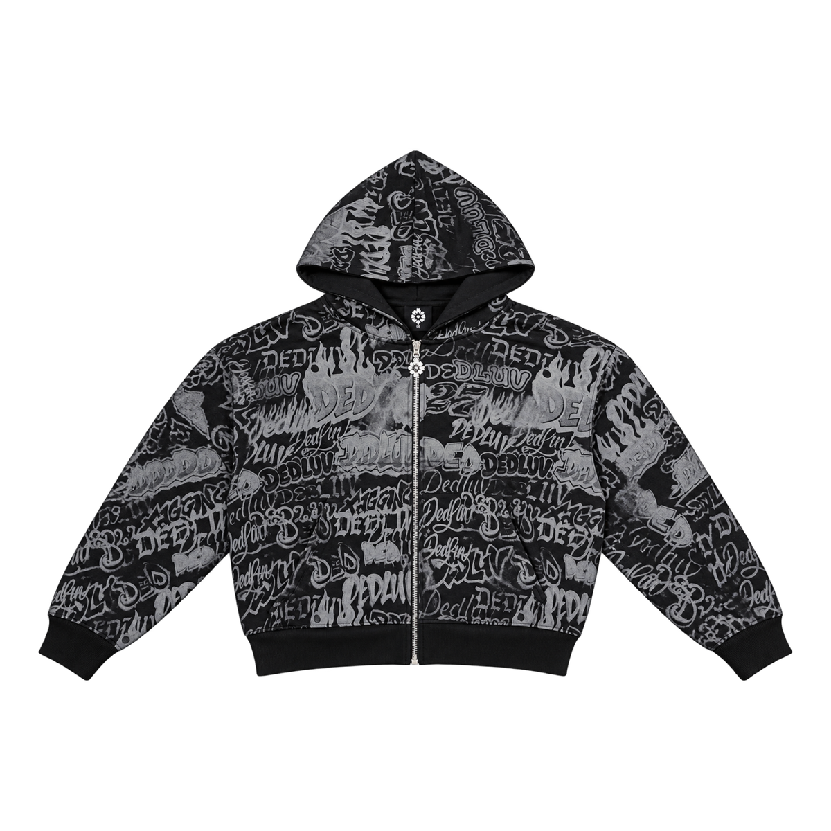Graffiti Zip Up (Black)